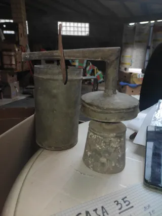 Lámpara de carburo antigua siglo XIX C35