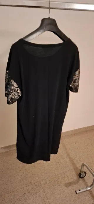 Maglia Lunga Nera Gaudì conpaillettes