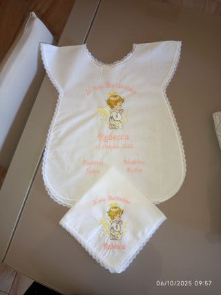 Set Battesimo Bimbo Ricamato