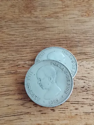 Moneda de Plata 5 Pesetas 1889 Alfonso XIII