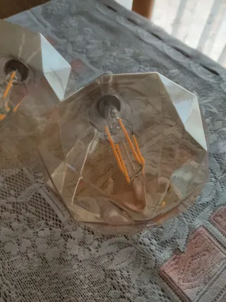 Lámpara Decorativa Cristal Diseño Diamante