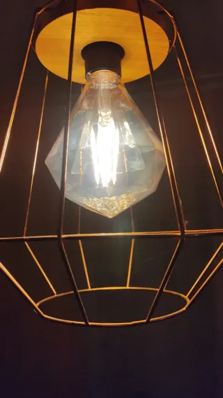 Lámpara Decorativa Cristal Diseño Diamante