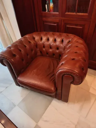 Sillón Chester Piel Marrón