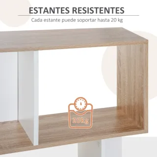 Estantería S 5 Niveles Madera Blanca