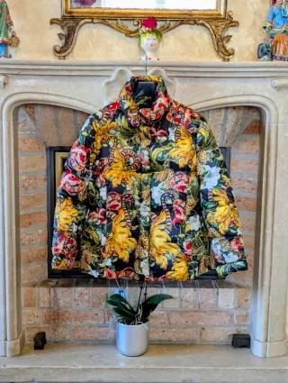 Piumino Cavalli Class - Stampa Tropical Animalier