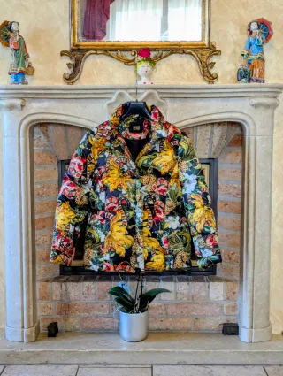 Piumino Cavalli Class - Stampa Tropical Animalier