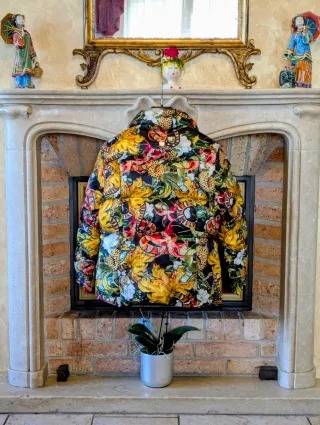 Piumino Cavalli Class - Stampa Tropical Animalier