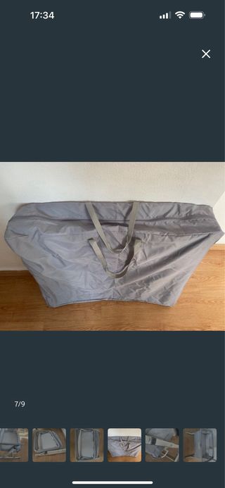 Cuna colecho Chicco gris, se pliega.