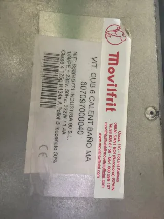 Vitrina Caliente Movilfrit 6 Bandejas