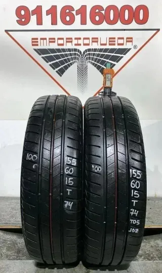 155 60 15 T BRIDGESTONE RUEDA AL 90% VIDA UTIL