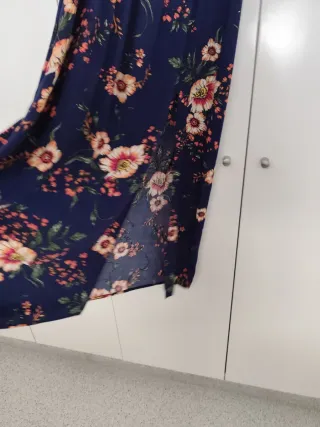 Vestido largo floral azul