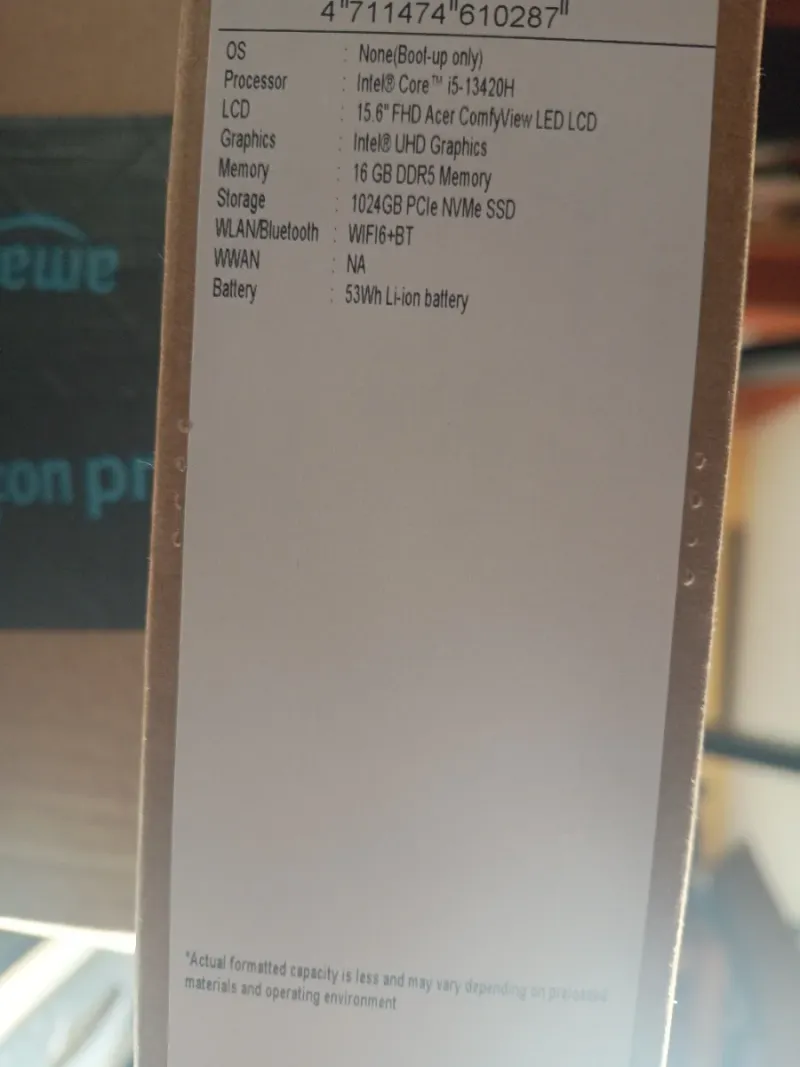 Portátil Acer Aspire Go 15 i5 13420H afbeelding 2