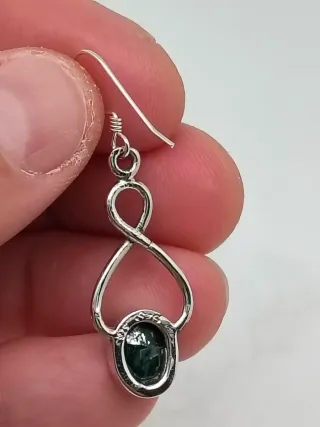 Pendientes Plata 925 y Esmeralda