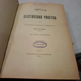Libro Electricidad Práctica 1901