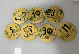 Discos Meses Bebé Safari