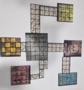 Tablero modular 36 piezas para juegos tipo dungeon