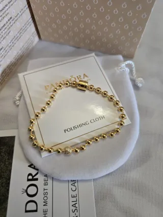 Pulsera Pandora Dorada con Circonitas