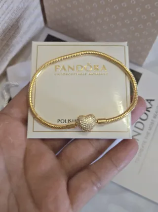 Pulsera Pandora Dorada con Circonitas