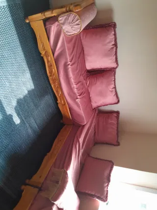 Sofá Marroquí Terciopelo Madera