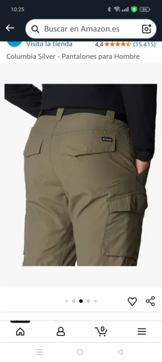 Pantalón Columbia Verde Talla 32W/30L,nuevo