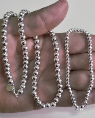 Conjunto de Plata 925 de 45/50 cm - Bolas