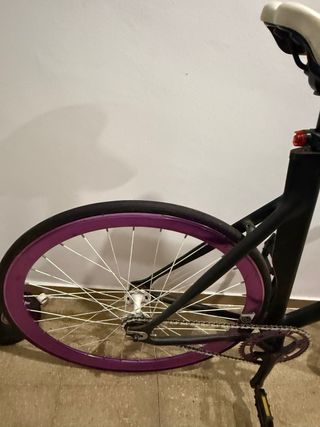 Bicicleta Fixie Piñón Fijo/Libre Negra