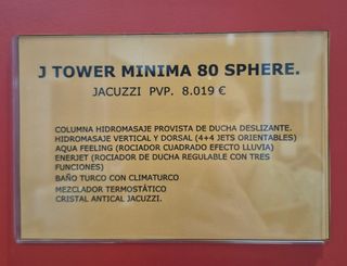 Cabina Sauna Jacuzzi J TowerMinima 80 Sphere