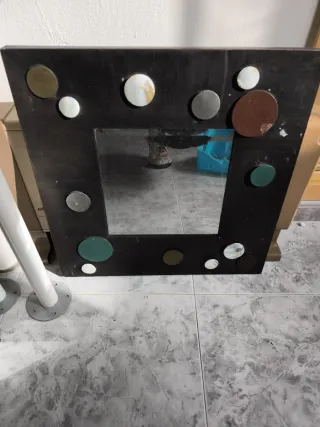 Espejo decorativo madera y metal