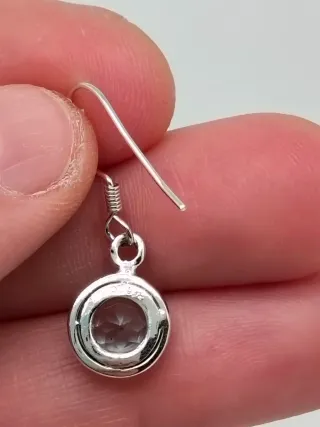 Pendientes Plata 925 y Topacio Azul