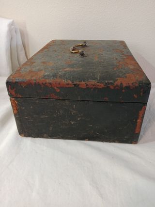 Caja antigua inglesa de escritura o joyero Sig XIX