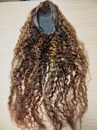 Peluca pelo natural rizado