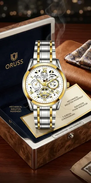 Reloj Lujo ORUSS Dorado y Plateado