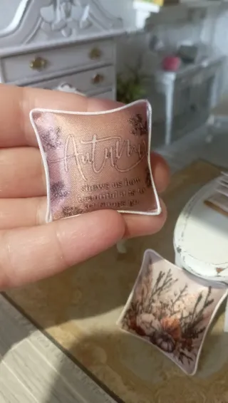 Cuscino Dollhouse 1:12 "Autumn" Handmade