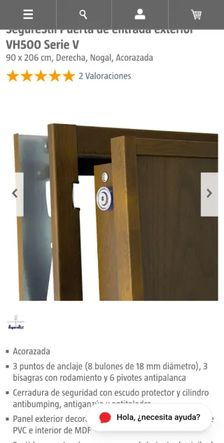 Puerta acorazada SegureStil VH500