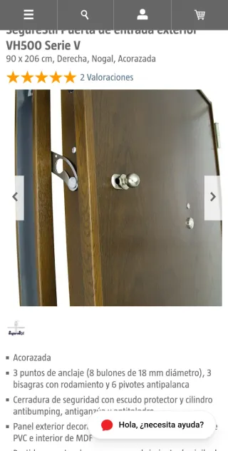 Puerta acorazada SegureStil VH500