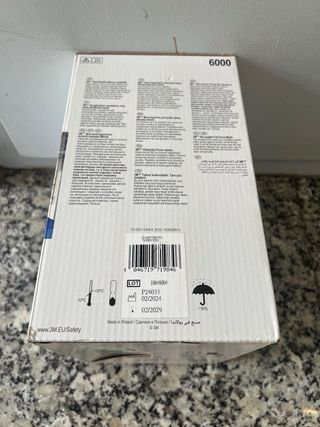 Mascarilla 3M 6000 con filtros