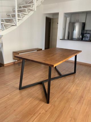 Mesa de centro hierro y madera