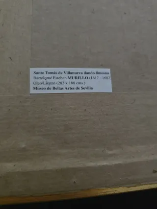 Cuadro Santo Tomás de Villanueva dando limosna