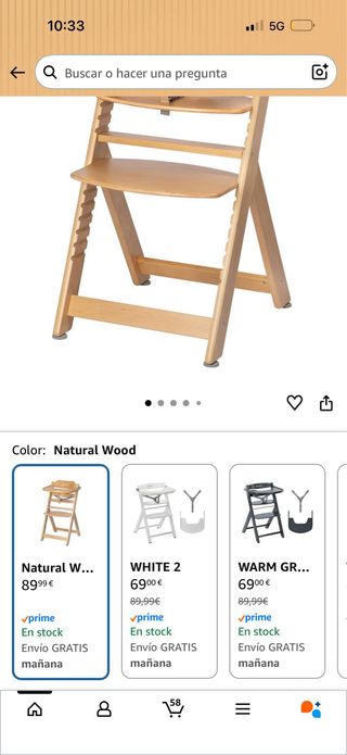 Trona Bebeconfort Timba Madera