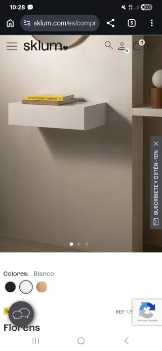 Cajón recibidor blanco suspendido