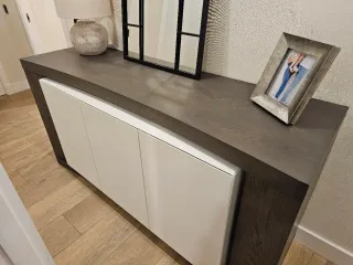 Aparador madera maciza y lacado blanco