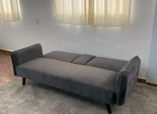 Sofá Cama Roma Negro Terciopelo