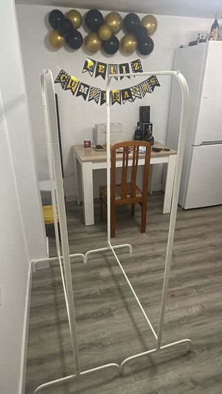 Perchero Doble Metálico Blanco Ikea