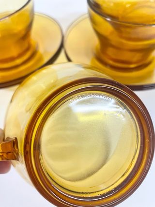 Set 4 Tazzine Caffè Italia Vetro Ambra