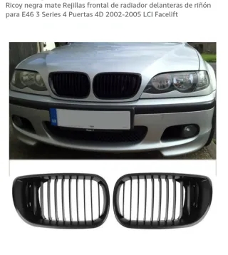 Rejillas BMW E46 Negra Mate