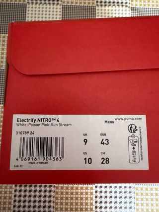 Zapatillas Puma Electrify NITRO 4 Blancas Naranja