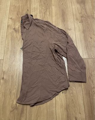 Camisa marrón chocolate botones