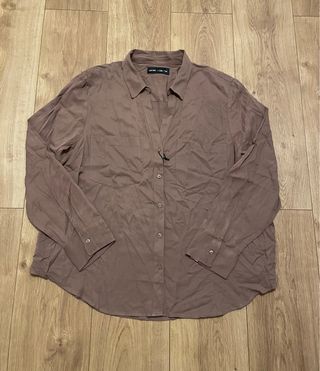 Camisa marrón chocolate botones