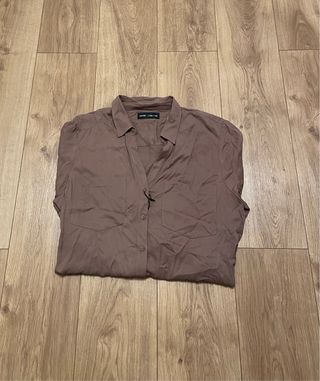Camisa marrón chocolate botones