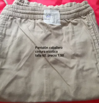 Pantalón caballero cintura elástica talla 60